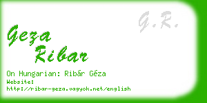 geza ribar business card